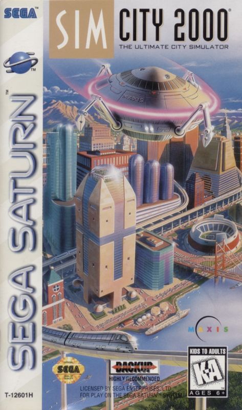 SimCity 2000 box art for Sega Saturn
